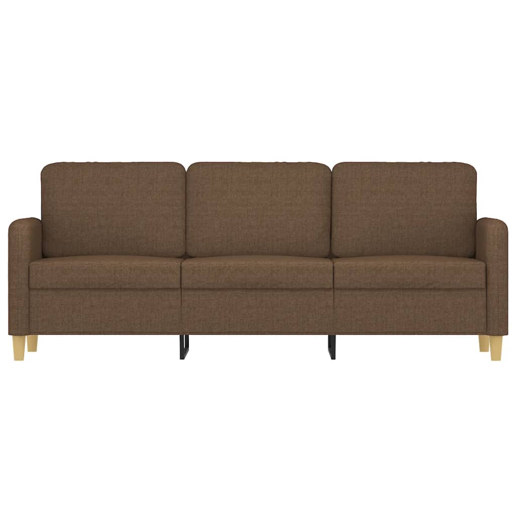 Canapea cu 3 locuri, maro, 180 cm, material textil