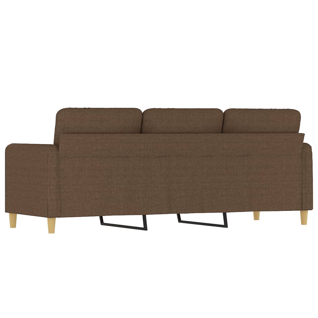 Canapea cu 3 locuri, maro, 180 cm, material textil