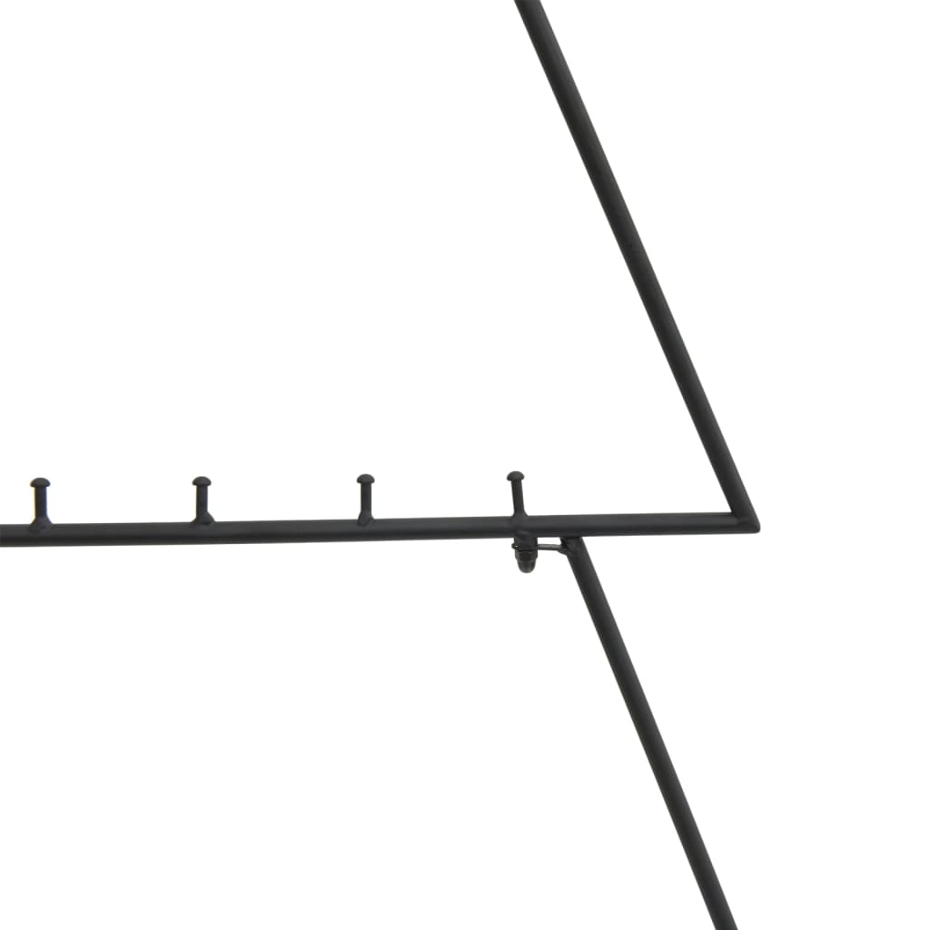 Brad de Crăciun din metal pentru decor, negru, 125 cm