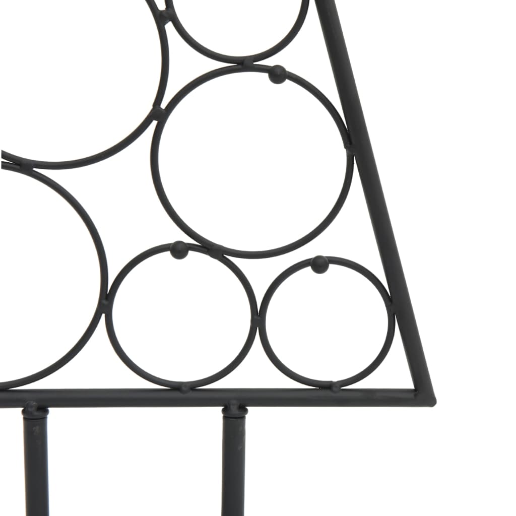 Brad de Crăciun din metal pentru decor, negru, 60 cm