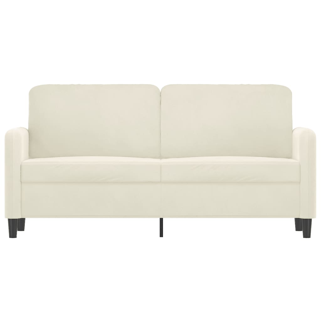 Canapea cu 2 locuri, crem, 140 cm, catifea