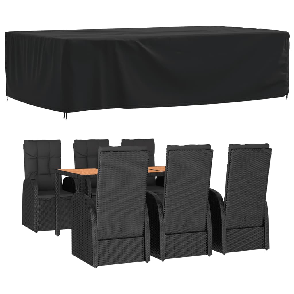 Husă mobilier de grădină, negru, 315x180x74 cm, oxford 420D