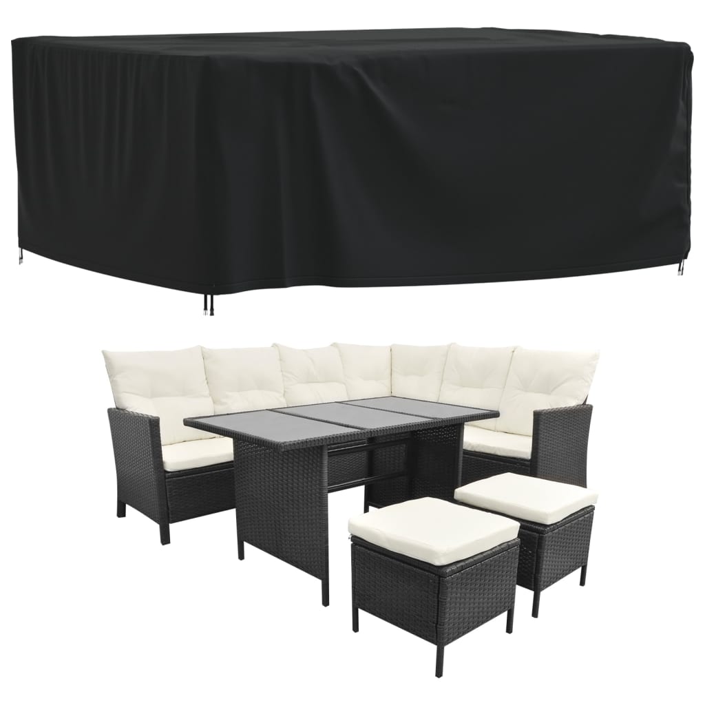 Husă mobilier de grădină, negru, 242x182x100 cm, oxford 420D