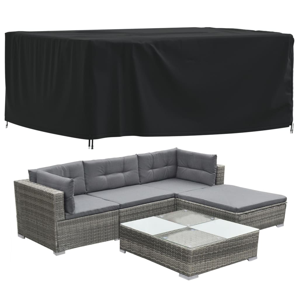 Husă mobilier de grădină, negru, 200x165x80 cm, oxford 420D