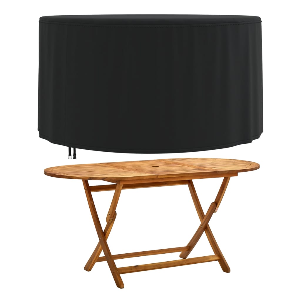 Husă mobilier de grădină rotundă negru Ø 157x71 cm Oxford 420D