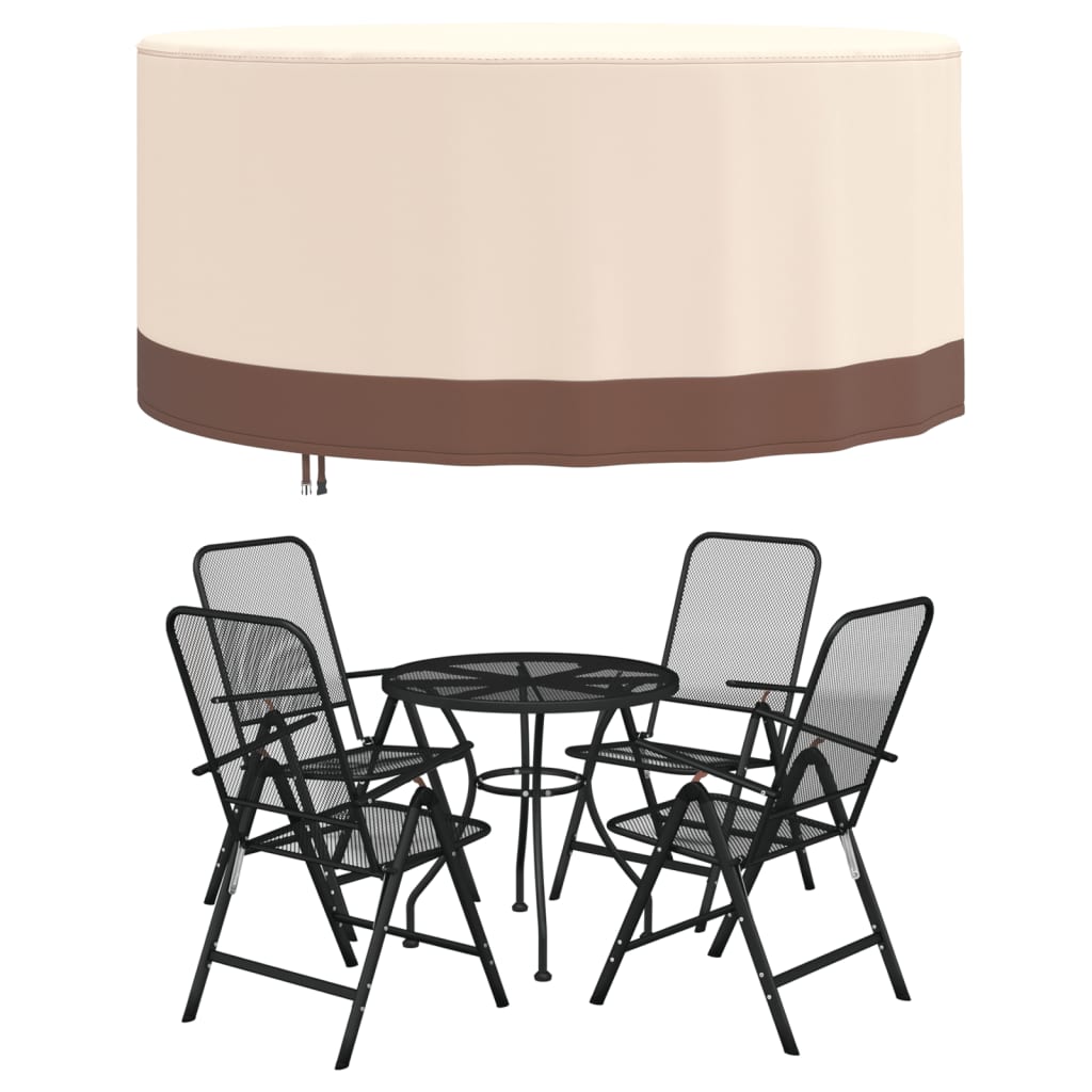 Husă mobilier de grădină rotundă, bej, Ø 183x71 cm Oxford 600D
