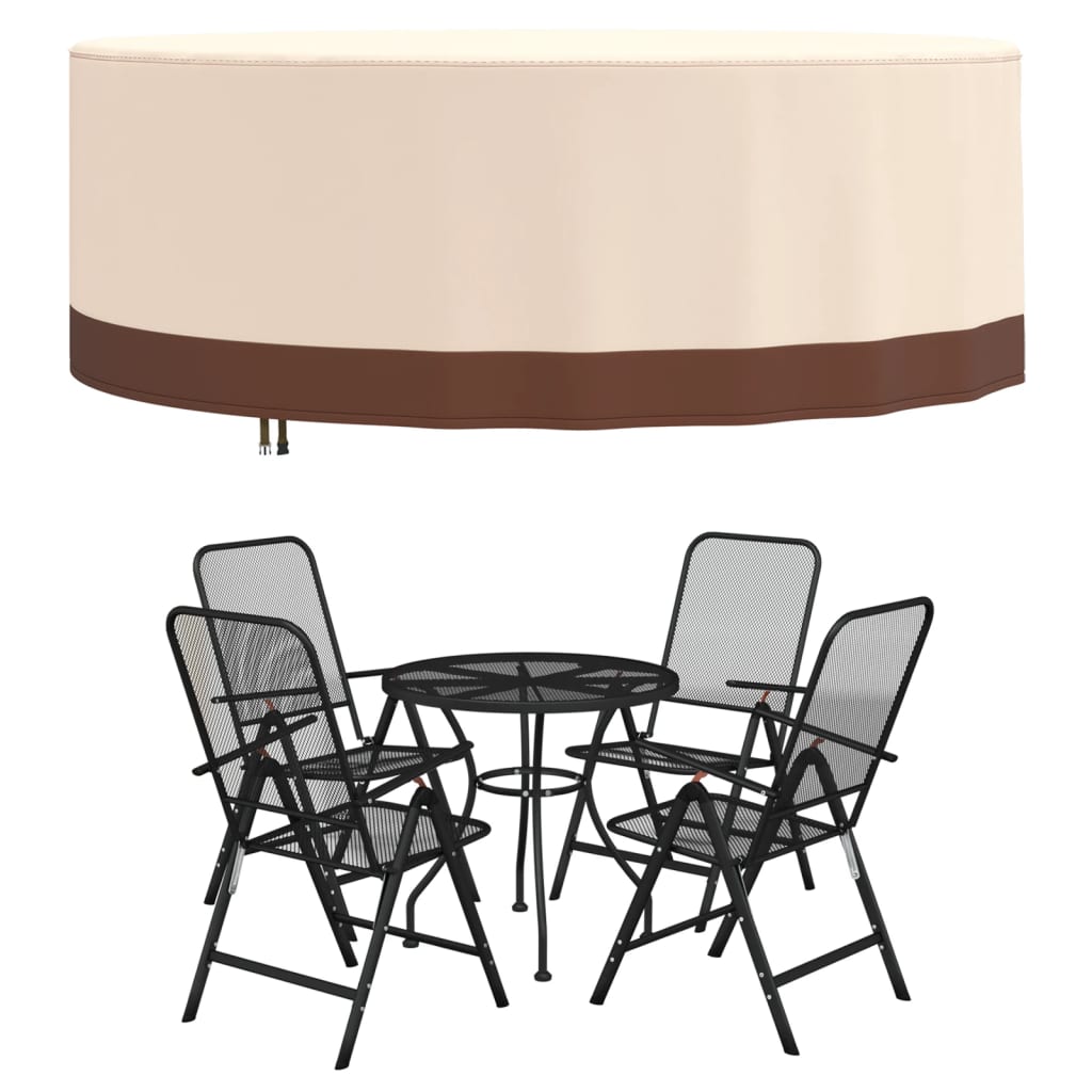 Husă mobilier de grădină rotundă, bej, Ø 244x71 cm Oxford 600D