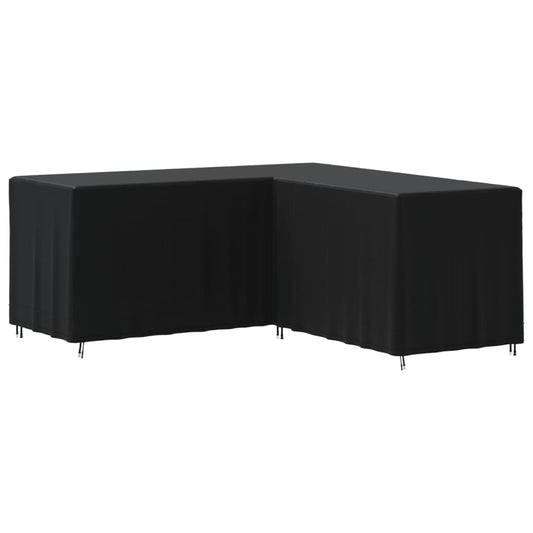 Husă de canapea în formă de L, negru, 215x215x80 cm Oxford 420D