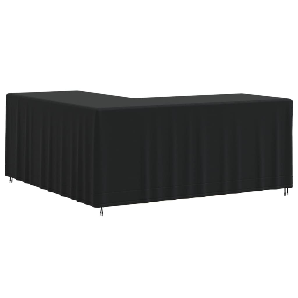 Husă de canapea în formă de L, negru, 215x215x80 cm Oxford 420D