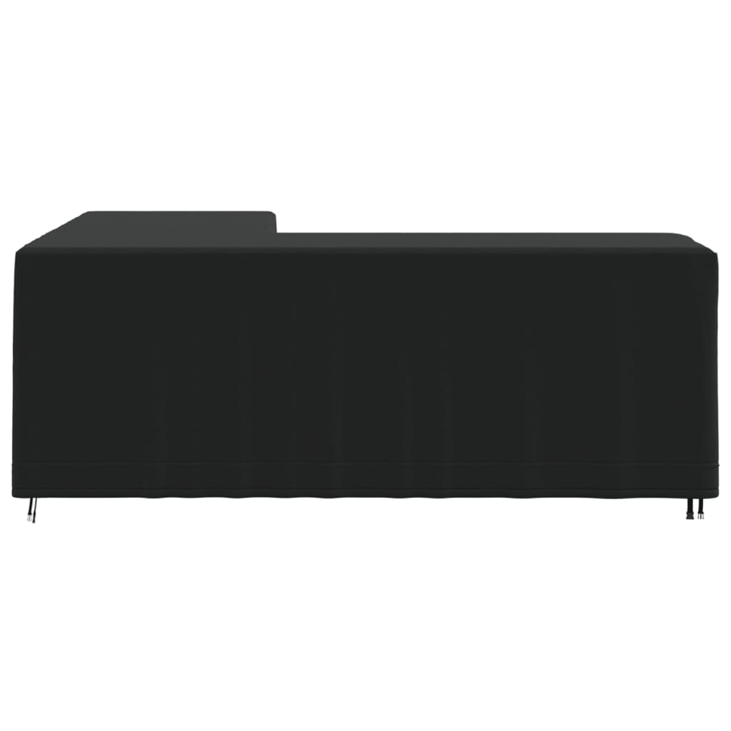 Husă de canapea în formă de L, negru, 254x254x80 cm Oxford 420D