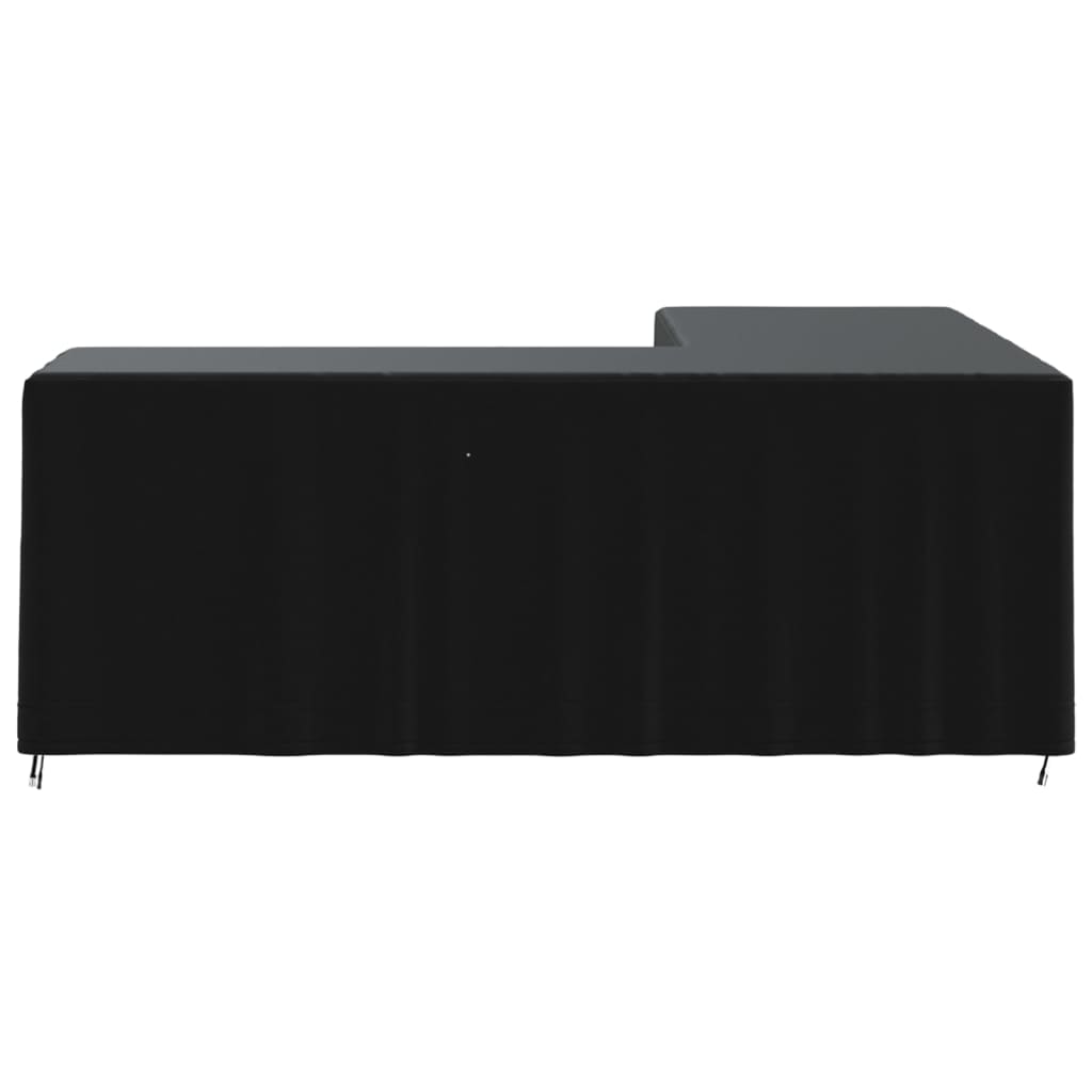 Husă de canapea în formă de L, negru, 254x254x80 cm Oxford 420D