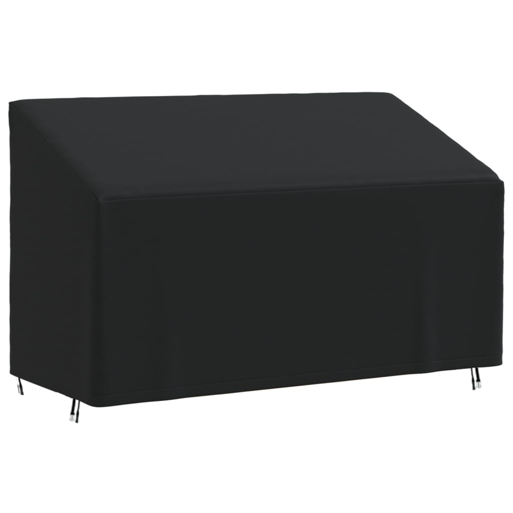 Husă banchetă cu 3 locuri, negru, 165x70x65/94 cm, Oxford 420D