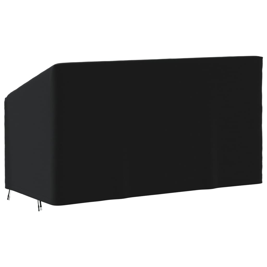 Husă banchetă cu 3 locuri, negru, 175x85x68/94 cm, Oxford 420D