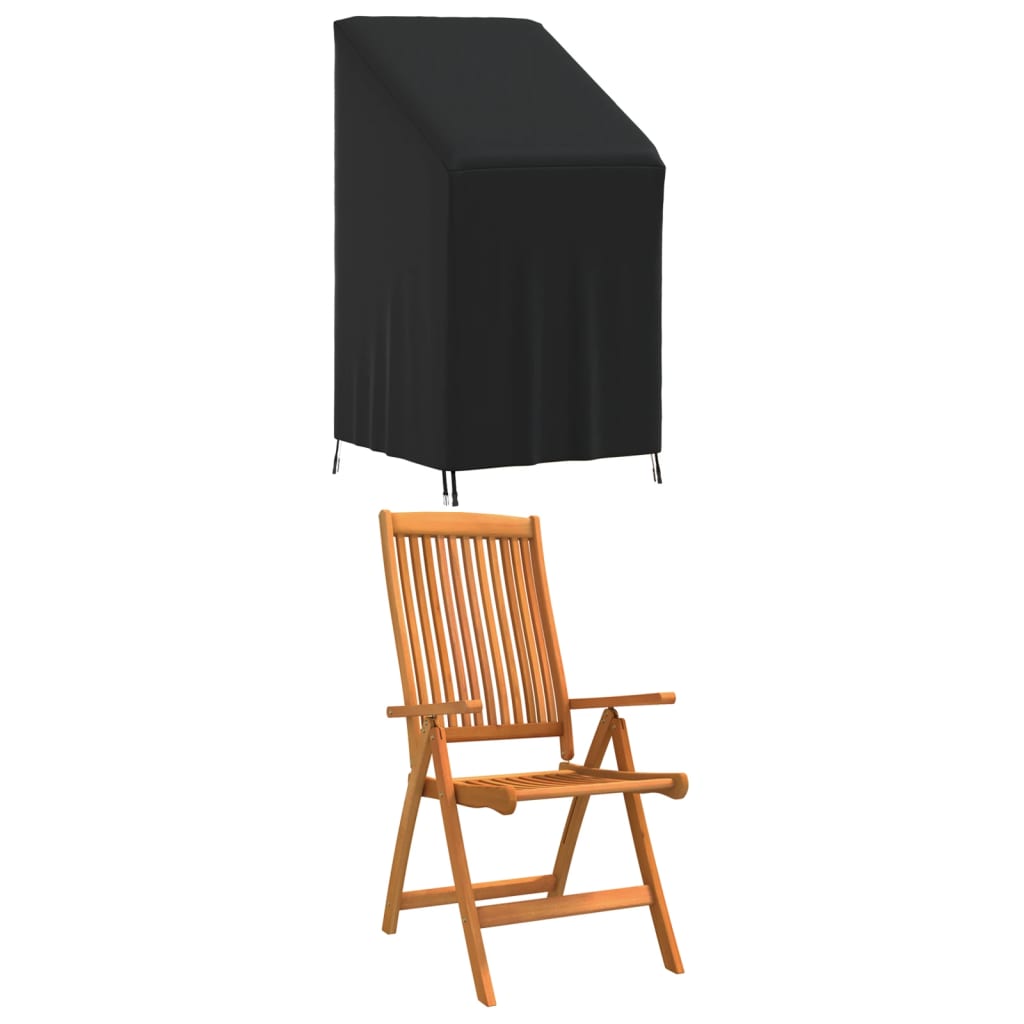 Husă scaun de grădină, negru, 70x70x85/125 cm, Oxford 420D