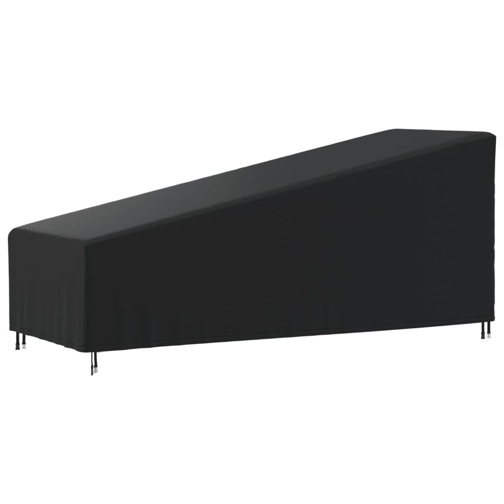 Husă pentru șezlong, negru, 195x76x40/80 cm, Oxford 420D