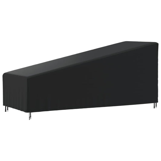 Husă pentru șezlong, negru, 195x76x40/80 cm, Oxford 420D