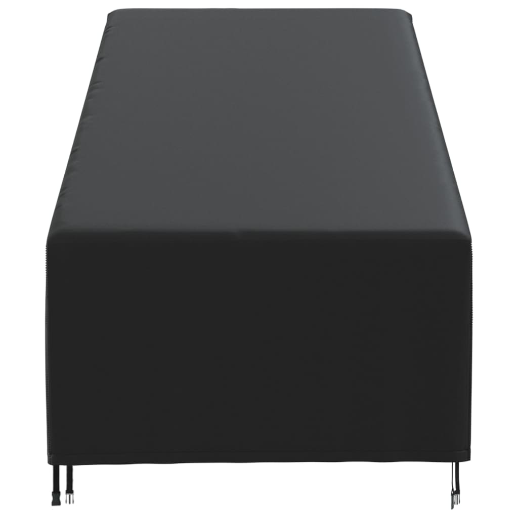 Husă pentru șezlong, negru, 195x76x40/80 cm, Oxford 420D
