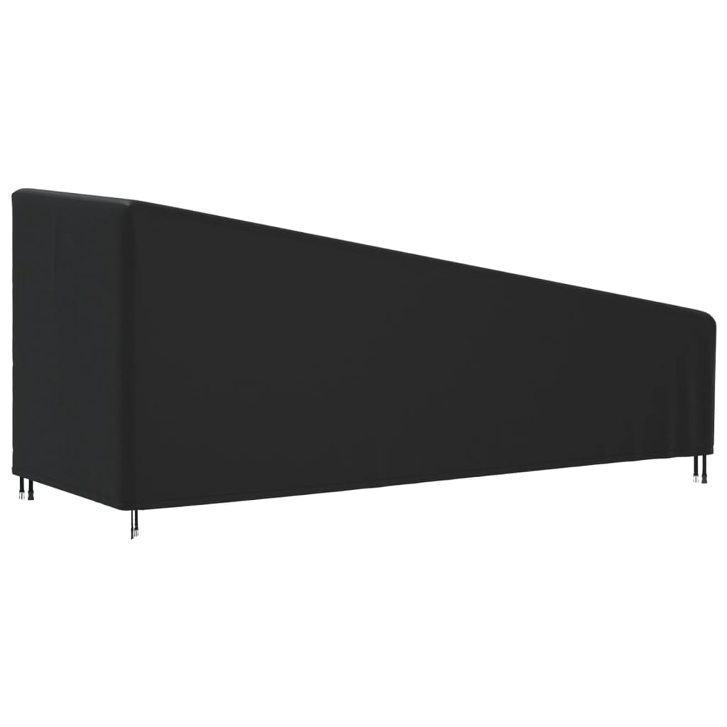 Husă pentru șezlong, negru, 195x76x40/80 cm, Oxford 420D