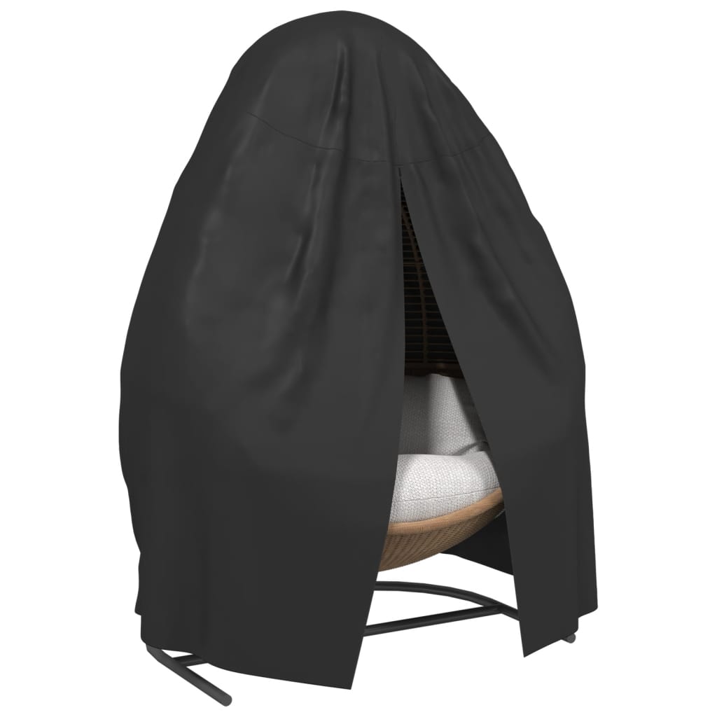 Husă pentru scaun dublu tip ou, negru, Ø 146x210 cm Oxford 420D