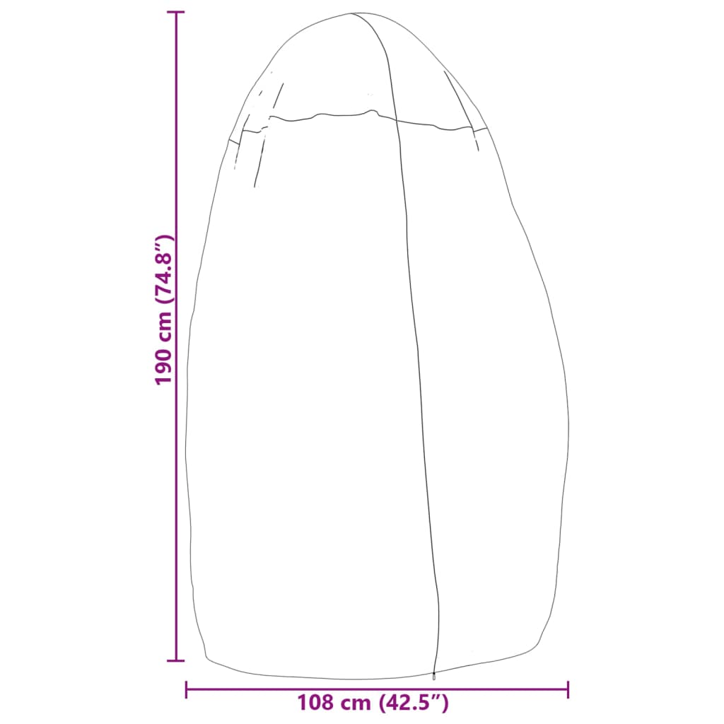 Husă scaun suspendat tip ou, negru, Ø 190x108 cm Oxford 420D