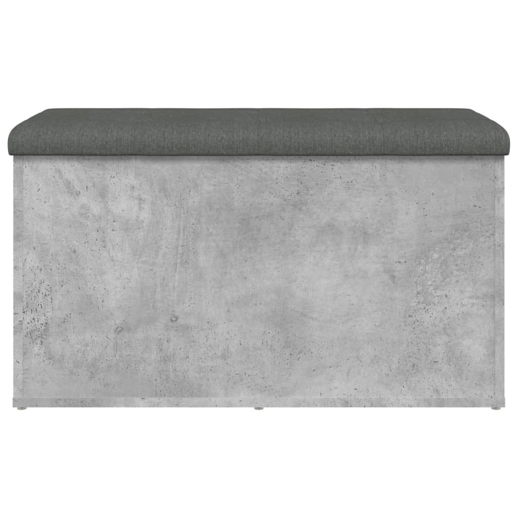 Bancă de depozitare, gri beton, 82x42x45 cm, lemn prelucrat