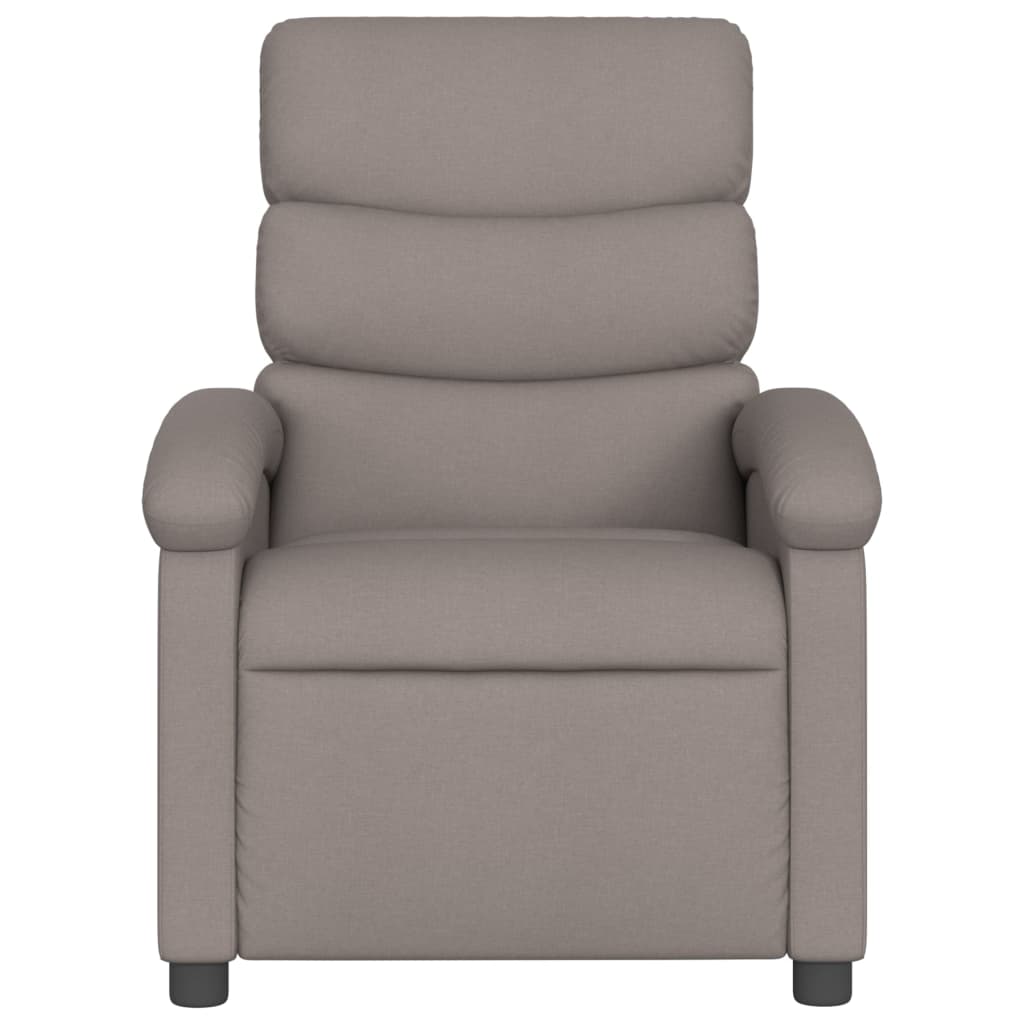 Fotoliu rabatabil electric, gri taupe, material textil