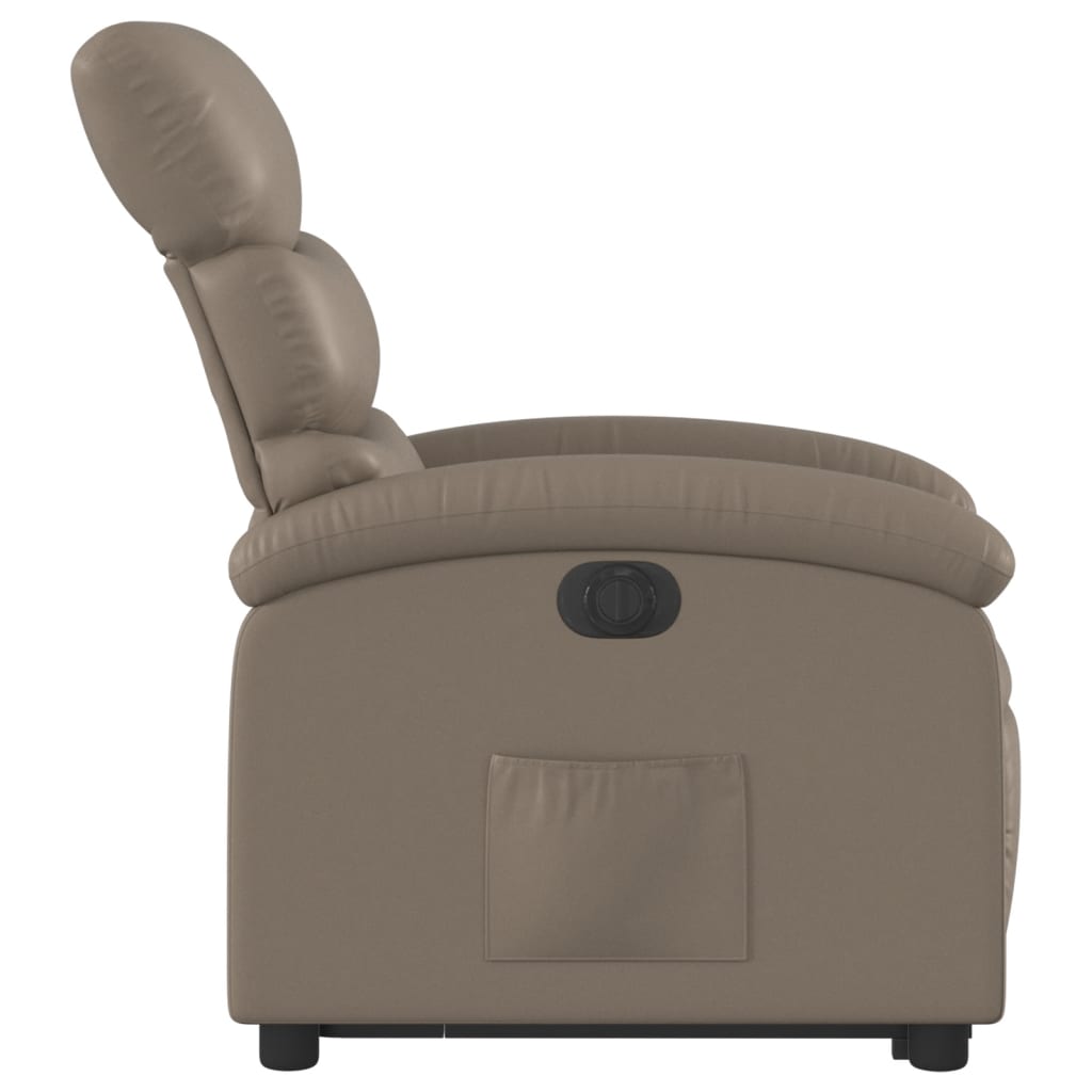 Fotoliu rabatabil electric cu ridicare, cappuccino