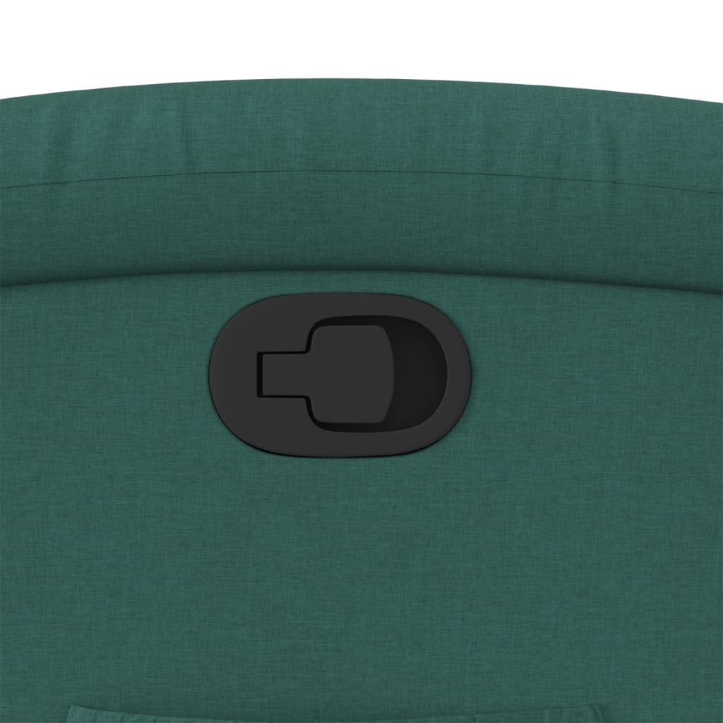 Fotoliu rabatabil ridicare pe verticală, verde închis, textil