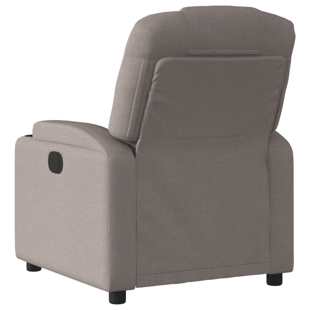Fotoliu electric de masaj rabatabil, gri taupe, textil