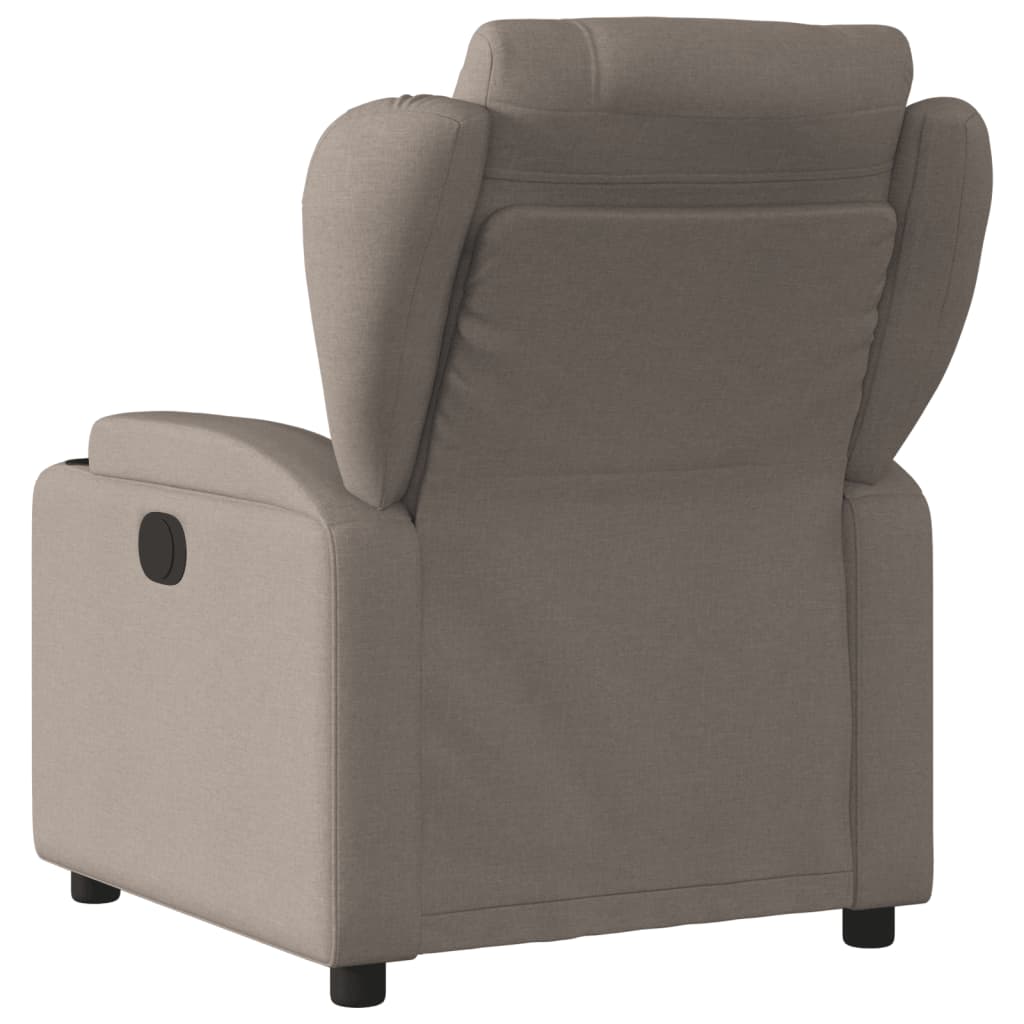 Fotoliu electric de masaj rabatabil, gri taupe, textil