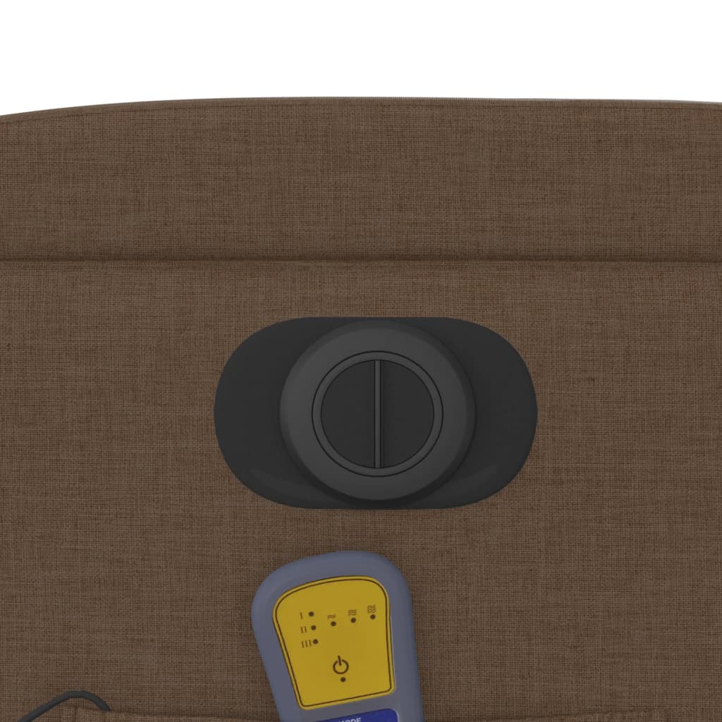 Fotoliu electric de masaj rabatabil, maro, textil