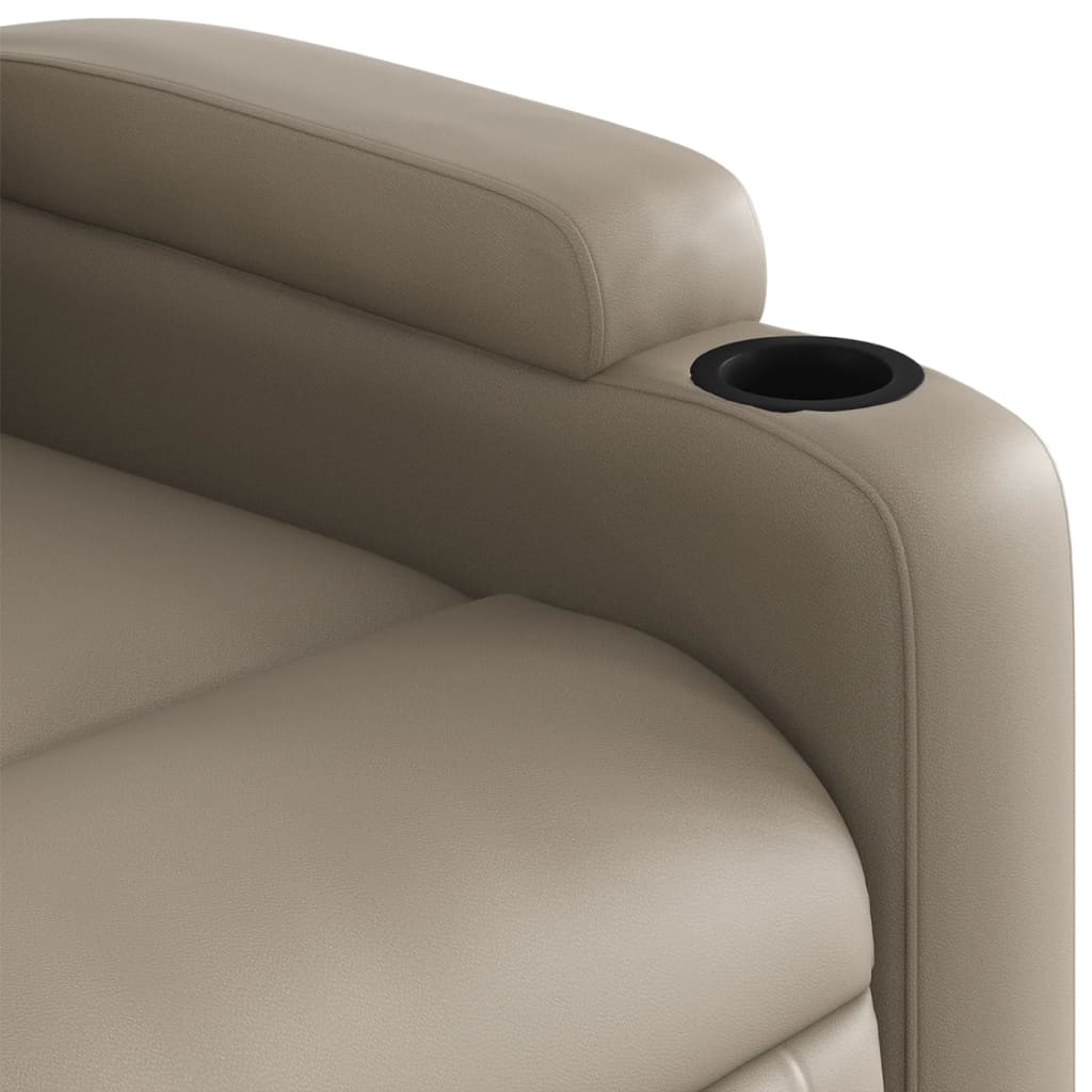 Fotoliu rabatabil electric cu ridicare, cappuccino