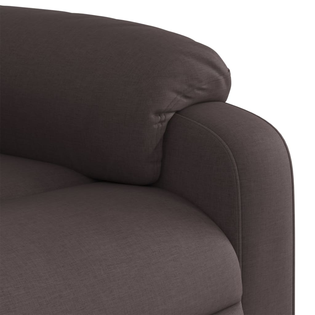 Fotoliu rabatabil electric, maro închis, material textil