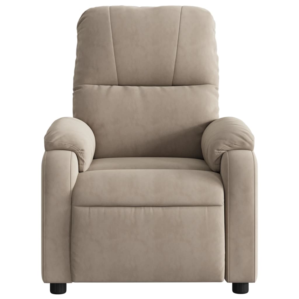 Fotoliu rabatabil electric, gri taupe, microfibră