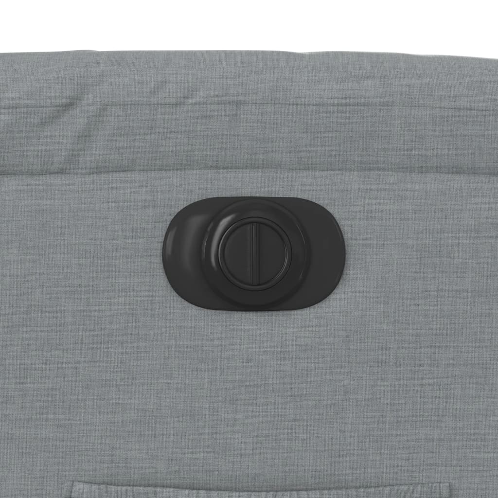 Fotoliu rabatabil electric, gri deschis, textil