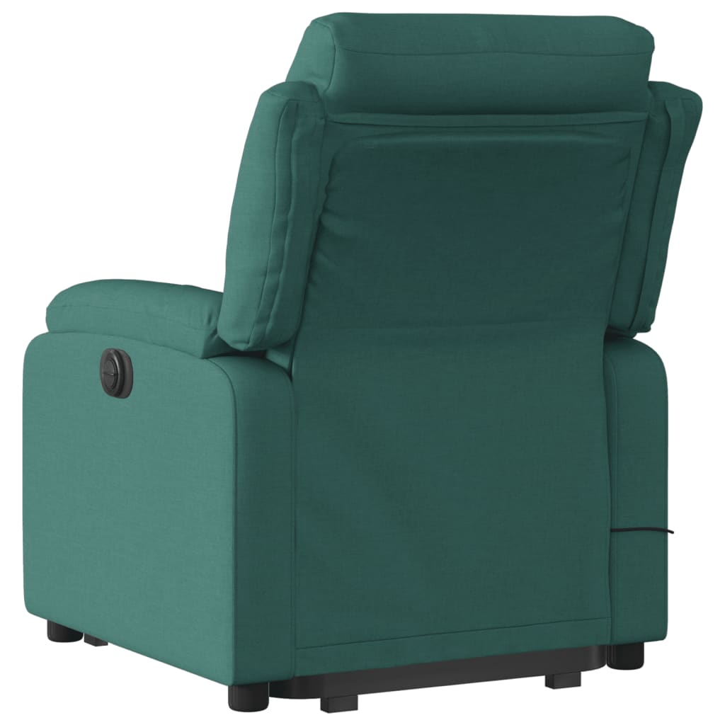 Fotoliu electric masaj rabatabil / ridicare verde închis textil