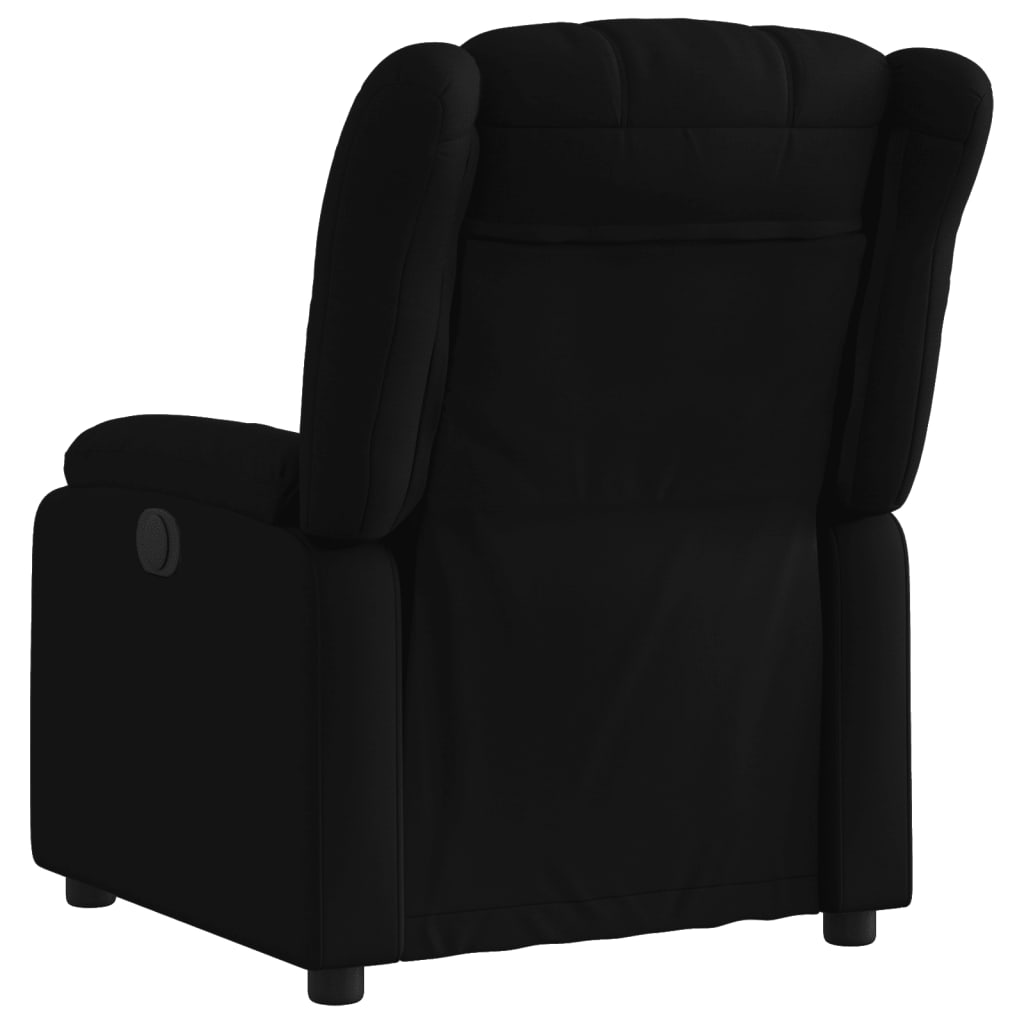 Fotoliu rabatabil electric, negru, material textil