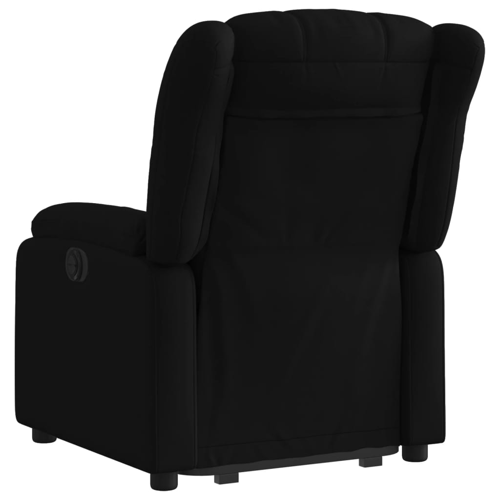 Fotoliu electric rabatabil cu ridicare, negru, textil