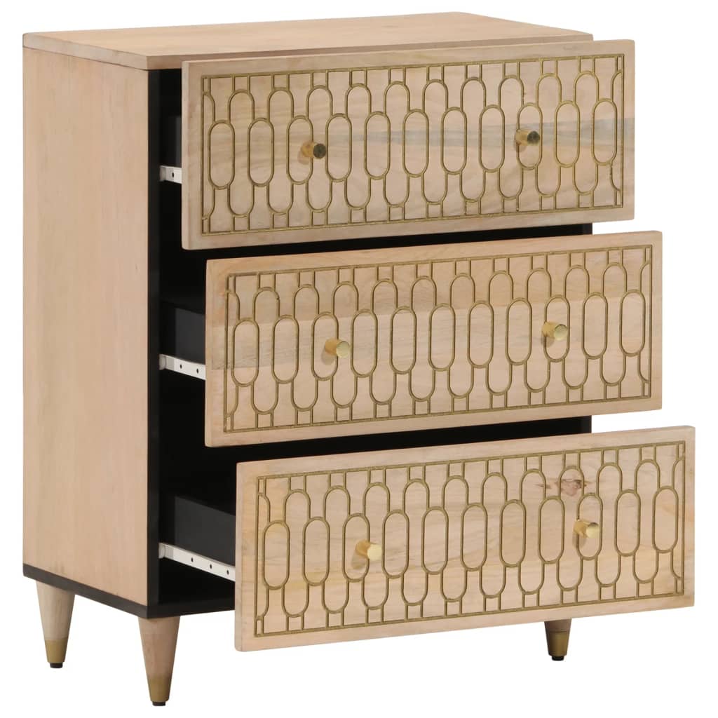 Dulapuri laterale, 2 buc., 60x33x75 cm, lemn masiv de mango