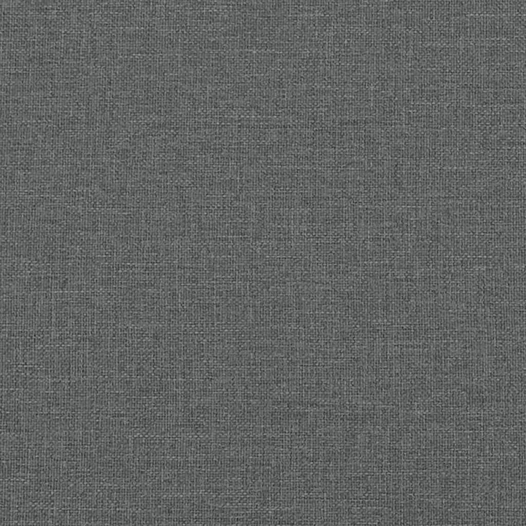 Bancă cu spătar, gri închis, 120x62x75,5 cm, material textil