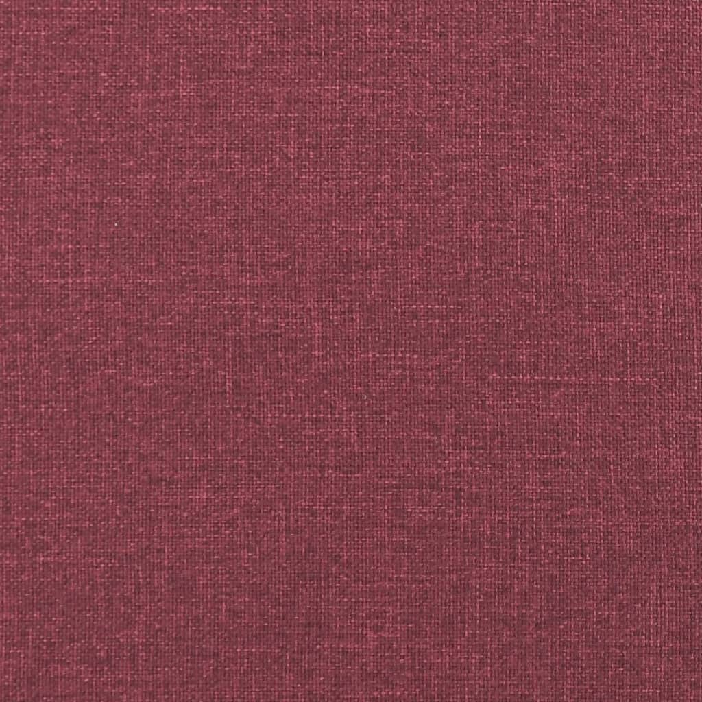 Bancă cu spătar, roșu vin, 120x62x75,5 cm, textil