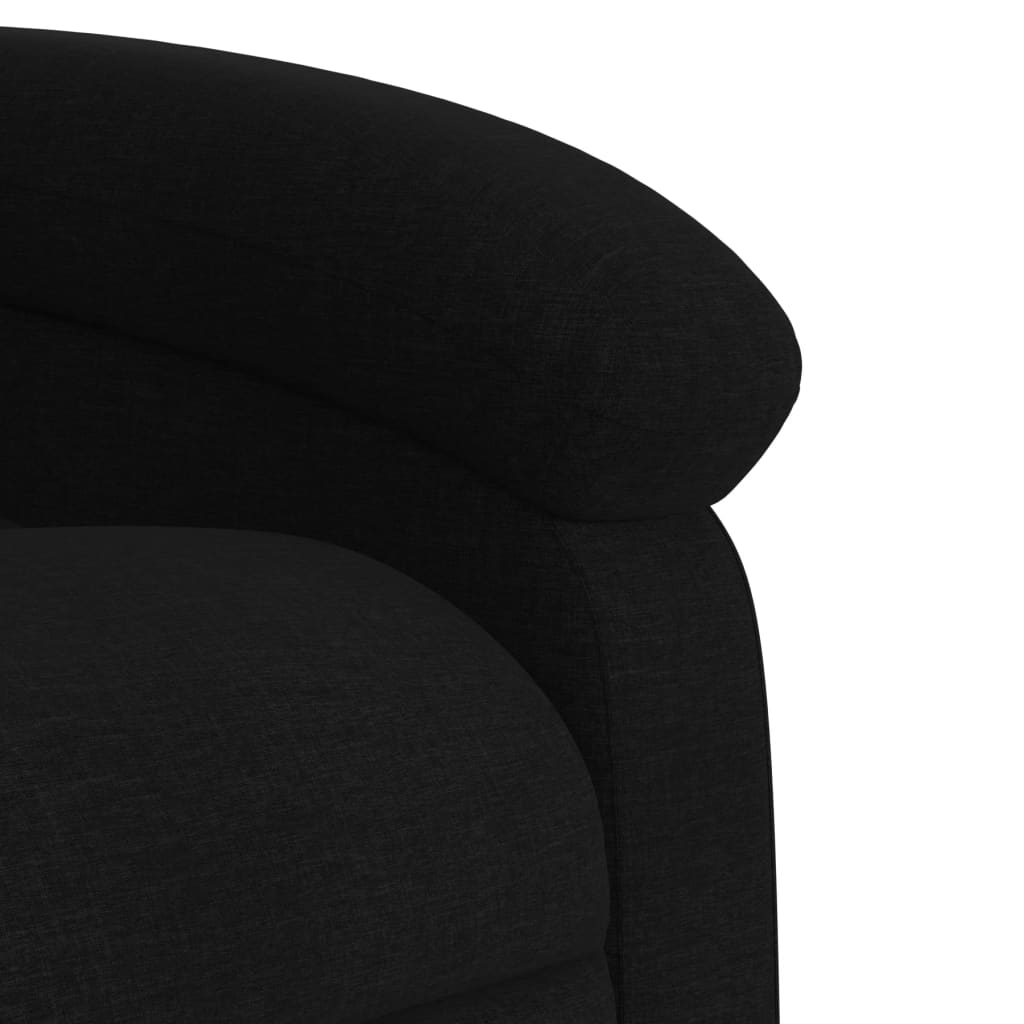 Fotoliu rabatabil, negru, material textil