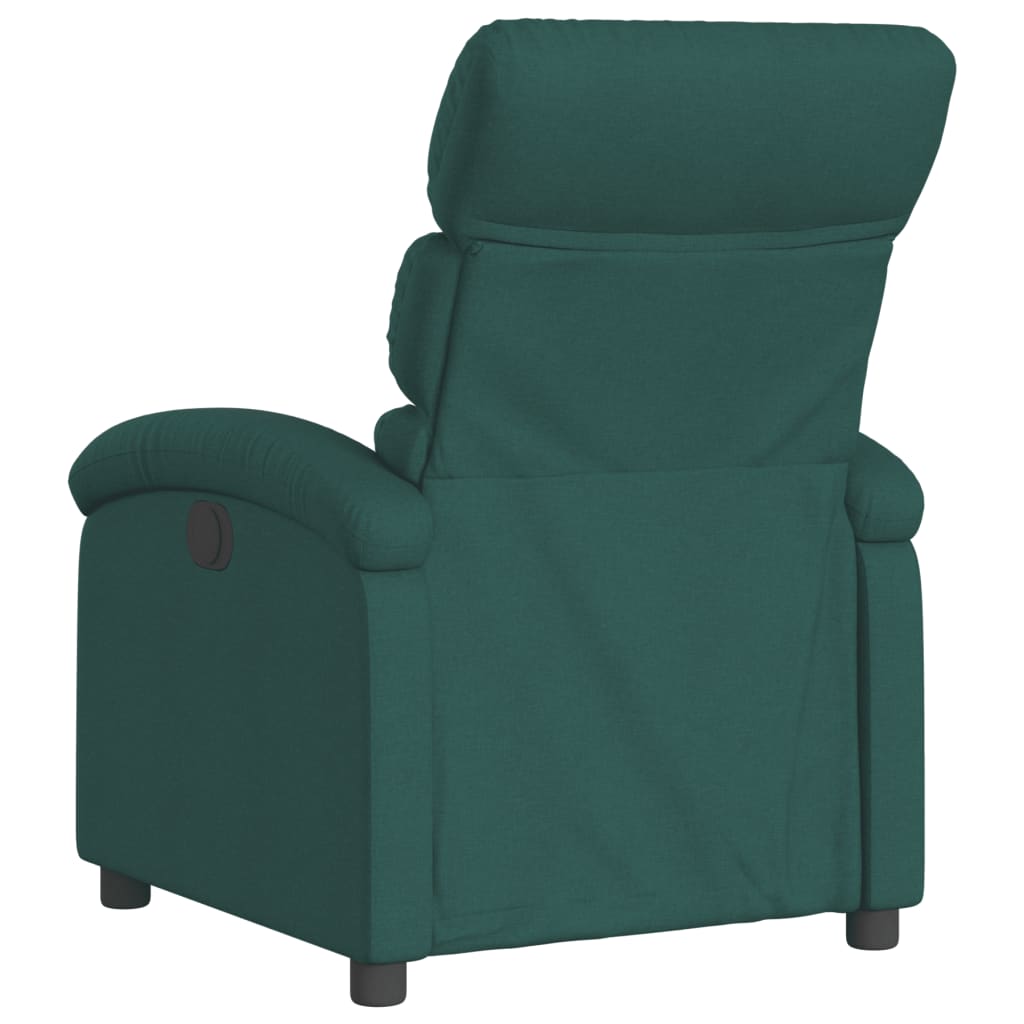 Fotoliu rabatabil, verde închis, material textil
