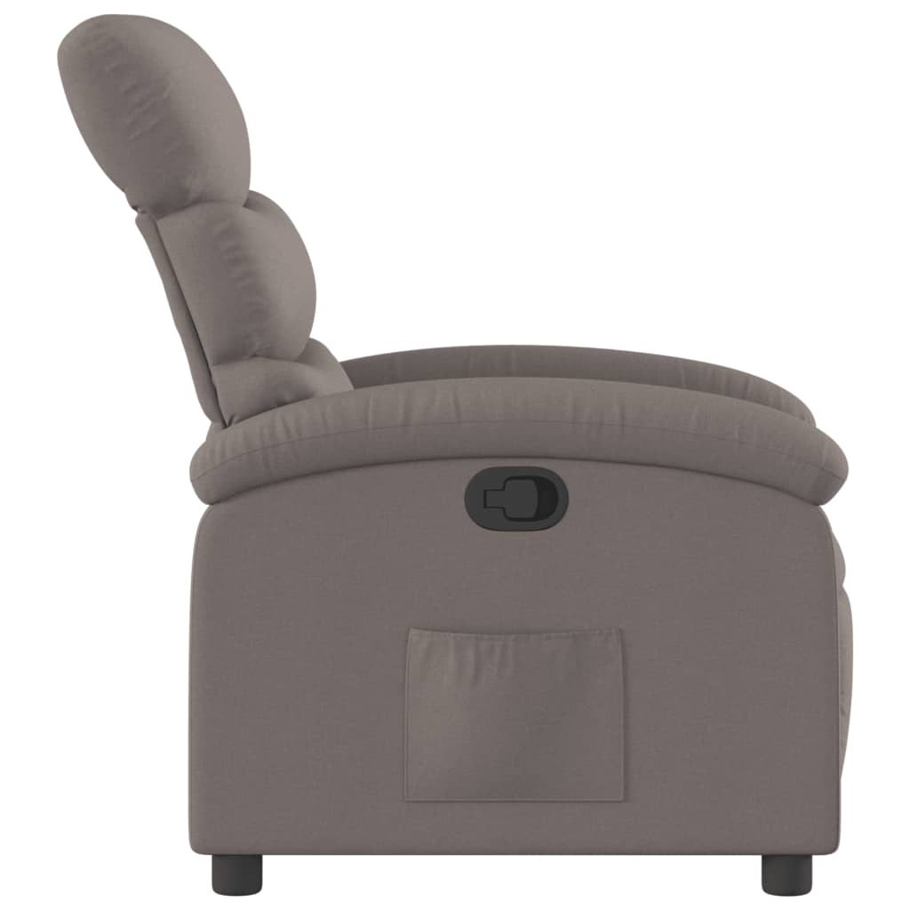 Fotoliu rabatabil, gri taupe, material textil