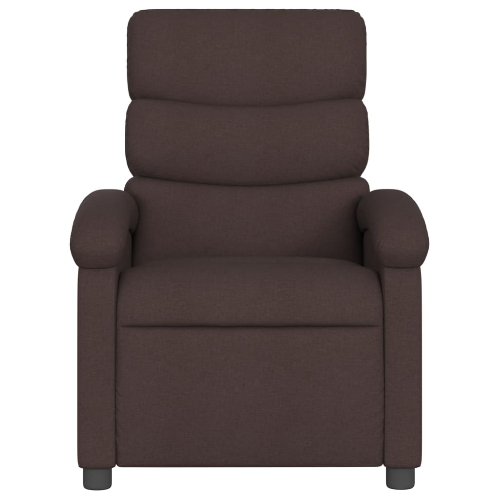 Fotoliu de masaj rabatabil, maro închis, material textil