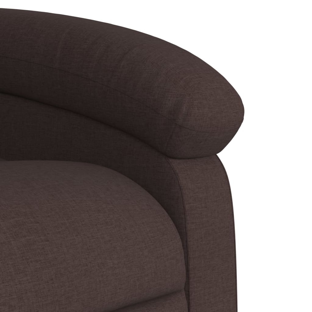 Fotoliu de masaj rabatabil, maro închis, material textil