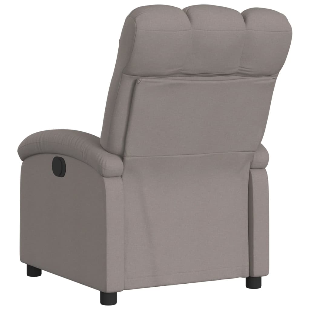 Fotoliu rabatabil, gri taupe, material textil