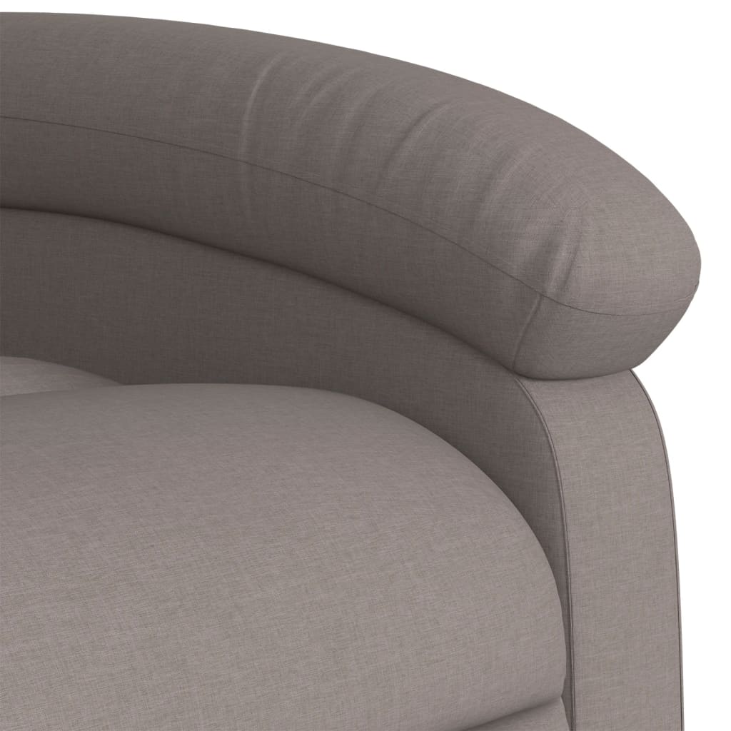 Fotoliu rabatabil, gri taupe, material textil