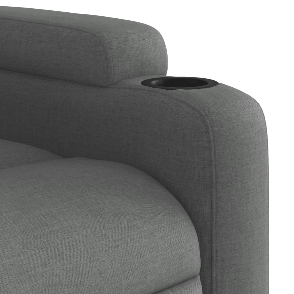 Fotoliu rabatabil, gri închis, material textil