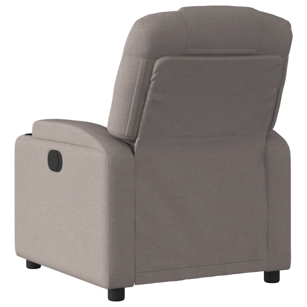 Fotoliu de masaj rabatabil, gri taupe, material textil